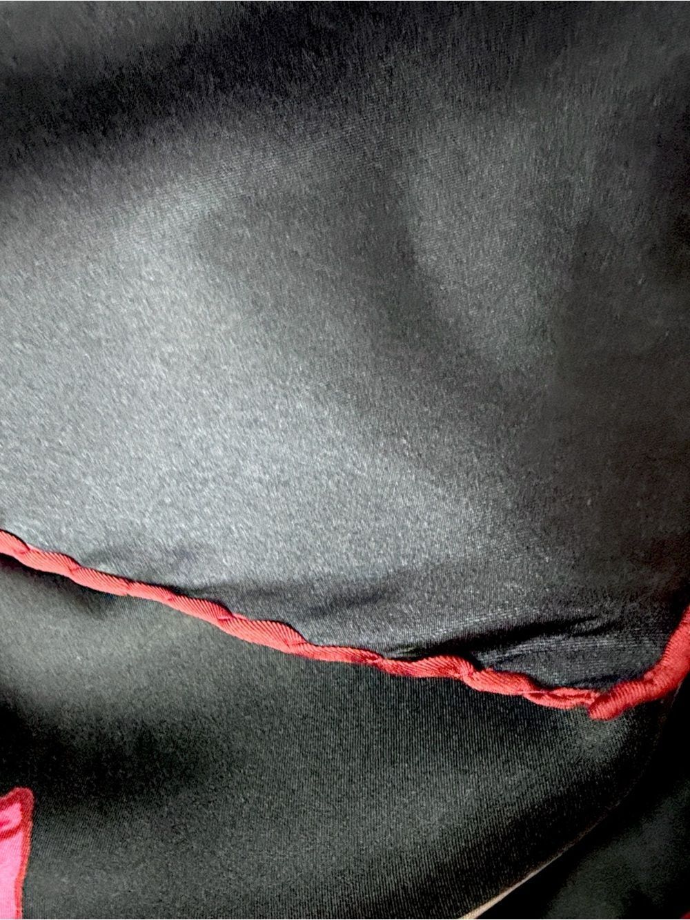 DA MAREN Silk Scarf Phoenix Fantasy Bird Black Pink Fuchsia Beige Hand Rolled - Picture 8 of 9